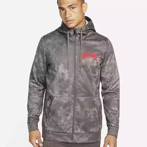 Nike Men’s Black Therma-Fit Story Pack Full Zip Training Hoodie Cave Stone XXL - Picture 12 of 16